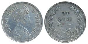 Sayaji Rao III (AH 1292-1357; VS1932-1995; 1875-1938AD), Silver Rupee, Broad flan, VS 1949
