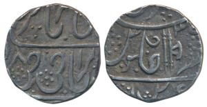 Jean Baptiste Filose, Silver Rupee, 10.85g, Shadhora or Sabalgarh Mint, in the name of Sha