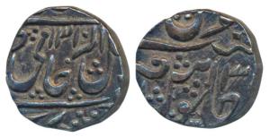 Madho Rao (VS 1943-1982; 1886-1925 AD), Silver ½ Rupee, Ujjain Mint, AH 1310/3X, sword par