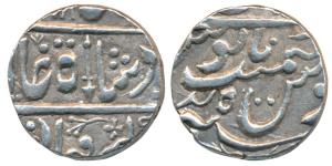 Pali Mint with pseudo name Dar al-Mansur Jodhpur, Silver Rupee, 11.29g, in the name of Sha
