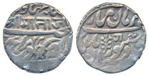 Takhat Singh (AH 1259-1290; 1843-1873 AD), Silver Rupee, 11.29g, Dar-al-Mansur Jodhpur Min