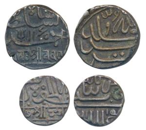 Lakhpatji (VS 1808-1817; 1752-1761 AD), Silver Kori, 4.63g, with the name of Ahmed Shah Du