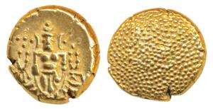 Negapatnam, Gold Pagoda, 3.37g, ND (1747-1784 AD), obv. Lord Vishnu standing facing front 