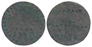 Andaman Islands, Copper Rupee, 11.09g, obv. Andaman Islands India Burma Settlement / Crimi