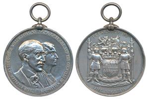 Earl of Willingdon Viceroy Presentation Medal, 1931, Silver, obv. conjoined busts of Lord 
