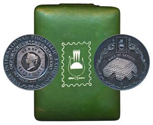 India International Philatelic Exhibition, Silver Medal, the popular 4 Annas stamp of Indi