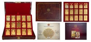 Divine India Collection, 15 Silver Ingots issued by Hallmark, featuring Hindu Gods & Godde