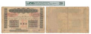 Government of India, Uniface, Rupees 10, red under print, Bombay circle, signed M. M. S. G