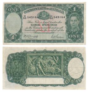 Australia, George VI, One Pound,1941. Very Fine+.