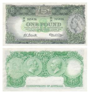 Commonwealth of Australia, One Pound, 1953-1960. Extremely Fine.