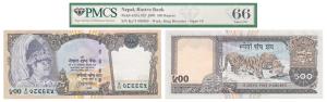 Nepal, Rastra Bank, 500 Rupees, 2000, (Pick 43). Graded by PMCS 66, Gem Uncirculated.