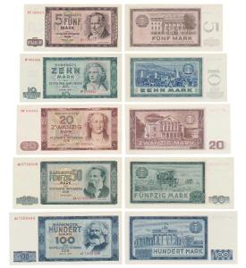 Germany, 5, 10, 20, 50 & 100 Mark, 1964 (Pick 22-26). Uncirculated (5)