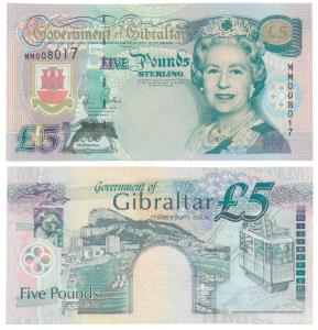 Gibraltar, 5 Pounds, Consecutive Pair, 2000, Millennium Commemorative Issue (Pick 29). Unc