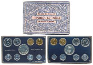 1971 Proof Set, Food For All, set of 9, 1 Paisa to Rupees 10. In immaculate condition, wit