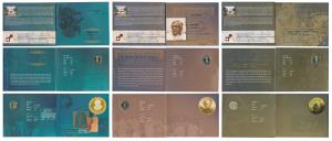 All single commemorative coins in mint packaging (3), all Rupees 5, 2011, Rabindranath Tag
