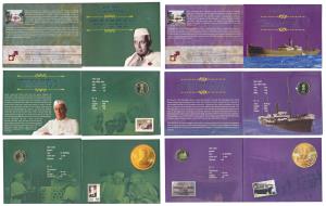 All single commemorative coins in mint packaging (4), all Rupees 5, 2014, 125th Birth Anni