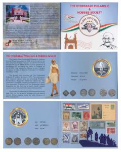 The Hyderabad Philatelic and Hobbies Society Medal, 2022, Silver, 25g, obv. Mahatma Gandhi