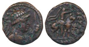 Kushanas, Soter Megas alias Wima Takto (80-100 AD), Copper Drachm, 8.15g, obv. bust of the