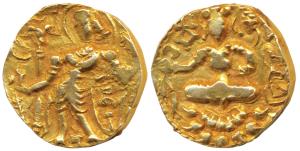 Guptas, Narsimhagupta (c. 518-530 AD), Gold Heavy Dinar, 9.39g, ‘Archer’ Type, obv. king s