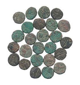Kangra Raja, Copper Jital (25), assorted lot of Kapa Chandra Deva and Apurva Chandra Deva,