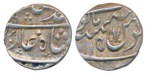 Muhammad Shah, Silver ½ Rupee, 5.74g, Azimabad Mint, RY 15 (KM 433.11). Extremely Fine, Ve