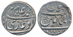 Alamgir II, Silver Rupee, 11.49g, Kankurti Mint, AH (116)2/Ahd, al-manus legend, obv. comp