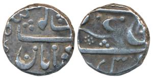 Azamnagar Gokak, Silver Rupee, 11.24g, in the name of Muhammad Shah (M&W T1a; KM 206). Ver