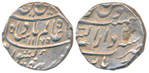 Burhanpur Mint, Silver Rupee, 11.53g, in the name of Shah Alam II, AH 1175/2 (M&W T1; KM 5