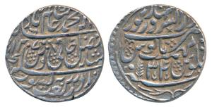 Dar-us-Sarur Saharanpur Mint, Silver Rupee, 11.17g, in the name of Shah Alam II, AH 1207/3