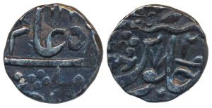 Vaphgaon, Silver ½ Rupee, 5.45g, in the name of Shah Alam II, RY 12, unlisted in Maheshwar