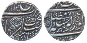 Amritsar Mint, Silver Rupee, Nanakshahi couplet, Frozen Year VS 1884/86 (Herrli 01.10.04; 