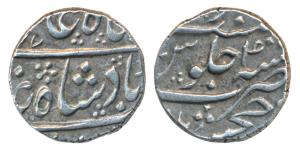 Nizam Ali Khan (AH 1175-1218; 1761-1803 AD), Silver Rupee, 11.39g, Khujista Bunyad Mint, i