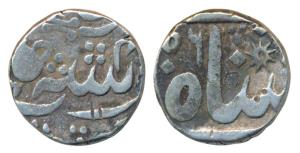 Nasir-ud-Daula, Silver Pestonshahi Rupee, 11.02g, Khujista Bunyad Mint, in the name of Bah