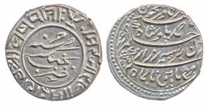 Rao Lakhpatji I (1752-1760 AD), Silver ½ Rupee, 5.67g, in the name of Ahmed Shah Durrani, 