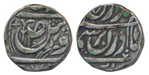 Karam Singh (AH 1229-1261, 1813-1845 AD), Silver Rupee, 11.09g, Sahrind Mint, in the name 