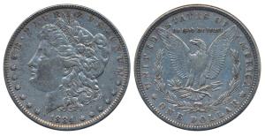 United States of America, Silver Morgan Dollar, 26.68g, 1884 (KM 110). Extremely Fine.