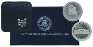 United States of America, Silver Dollar, 26.73g, The White House, 200th Anniversary 1792-1