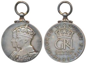 George VI and Queen Elizabeth Coronation, Silver Medal, 26.15g, obv. conjoined bust of Geo