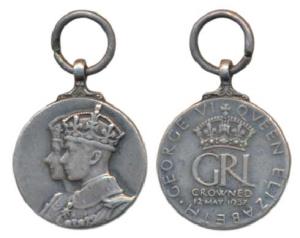 George VI and Queen Elizabeth, Silver Miniature Medal, 4.74g, obv. conjoined bust of Georg