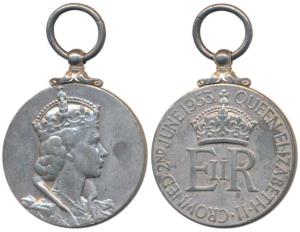 Queen Elizabeth Coronation, Silver Medal, 25.2g, obv. bust of Queen Elizabeth II, rev. cro