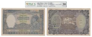 George VI, Rupees 1000, 1st issue, 1938, Calcutta, signed J. B. Taylor, (J&R 4.8.1B). Grad