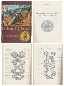 Indo Portuguese book, by J. Ferraro Vaz titled Dinheiro Luso Indiano that is Indo-Portugue