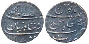 Muhammad Shah, Silver Rupee, 11.26g, Surat Mint, RY Ahd, Ba Luft Allah Badshah-i- Zaman co