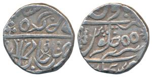 Garhakota Mint, 10.85g, in the name of Shah Alam II, Pataka (flag) and Trishul as mint mar