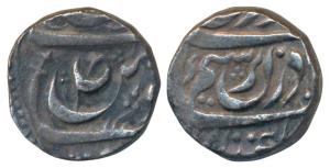 Sahib Singh (AH 1196-1229; 1781-1813 AD), Silver Rupee. 10.0g, in the name of Ahmed Shah D
