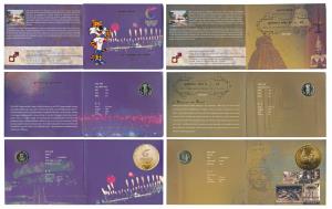 All single commemorative coins in mint packaging (4), Rupees 5, 2010, XIX Commonwealth Gam