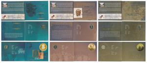 All single commemorative coins in mint packaging (3), all Rupees 5, 2011, Rabindranath Tag