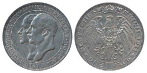 German States, Prussia, Wilhelm II, Silver 3 Mark, 16.66g, 1911A, Breslav University 100th