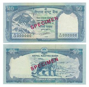 Nepal, 50 Rupees, SPECIMEN (Pick 79as). Uncirculated.