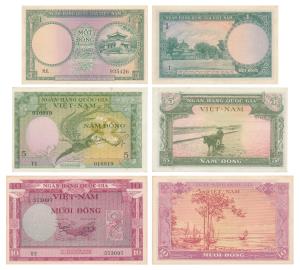 South Vietnam, 1-5-10 Dong ND (1955 –56), the first series of the short-lived South Vietna
